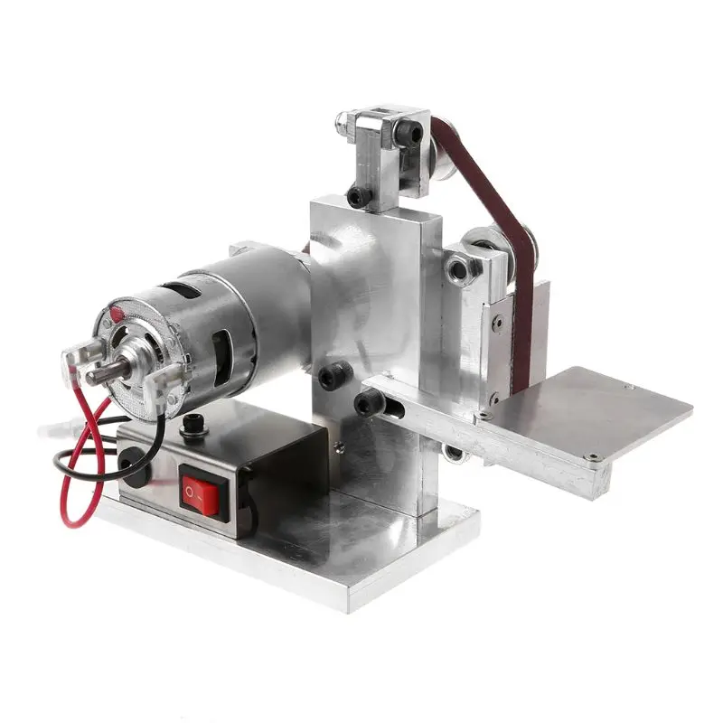 Мини электрический ленточный шлифовальный станок DIY шлифовальная полировальная