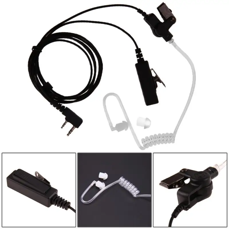 2 Pin Тайное Акустическая трубка Динамик для Baofeng Kenwood UV 5R иди и болтай Walkie Talkie