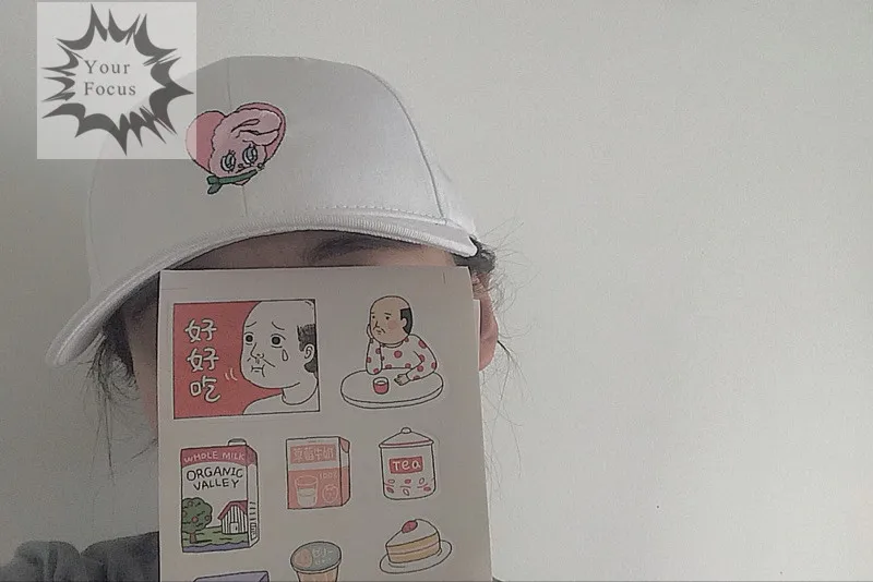 Японский harajuku милый kwaii Лолита Сладкий Esther Ким любовь зайчики вышивка розовая шляпа хип-хоп бейсболка