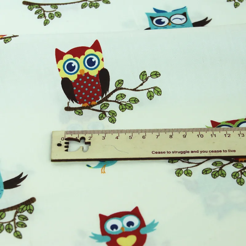 Pretty 3 вида конструкций 50x40 см Красочный Lucky Owls комплект хлопковой ткани с рисунком