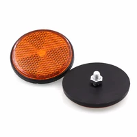 2 pcsdecorative round reflective plate reflectors for motorcycle bicycle moped