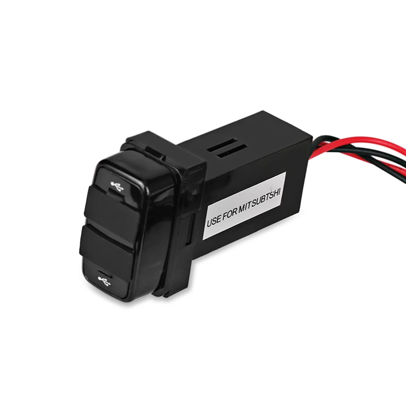 

Dual USB Twin Port Socket Adapter 5V 2.1A Car Charger Power for Mitsubishi Grandis Eclipse Lancer Galant Pajero Endeavor