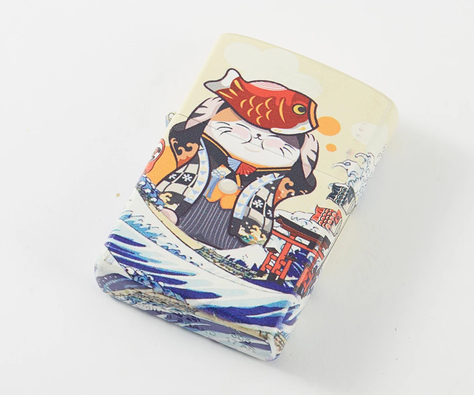 Chief Fortune Cat Зажигалка для сигарет для курения бензина масло Сделано из латуни бензин многоразового