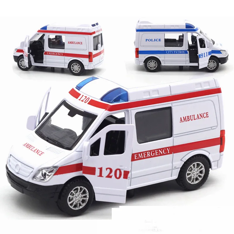 1:36 машина для полиции и скорой помощи Игрушечная металлическая игрушка игрушки