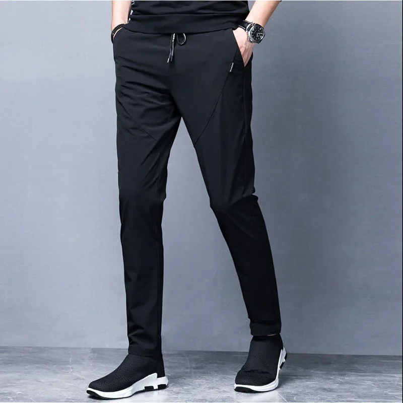 Мужские весенне летние тонкие брюки высокого качества повседневные мужские