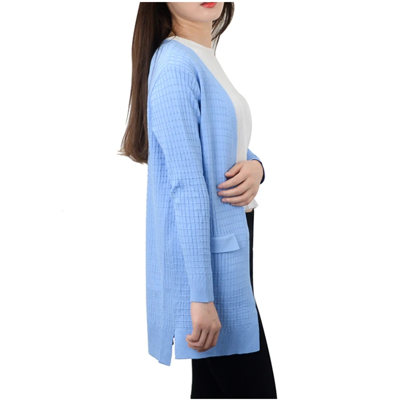 Women Knitted Long Cardigan 2017 Fashion Spring Autumn Casual Sweater Coat Loose Jacket Outwear Top Blue |