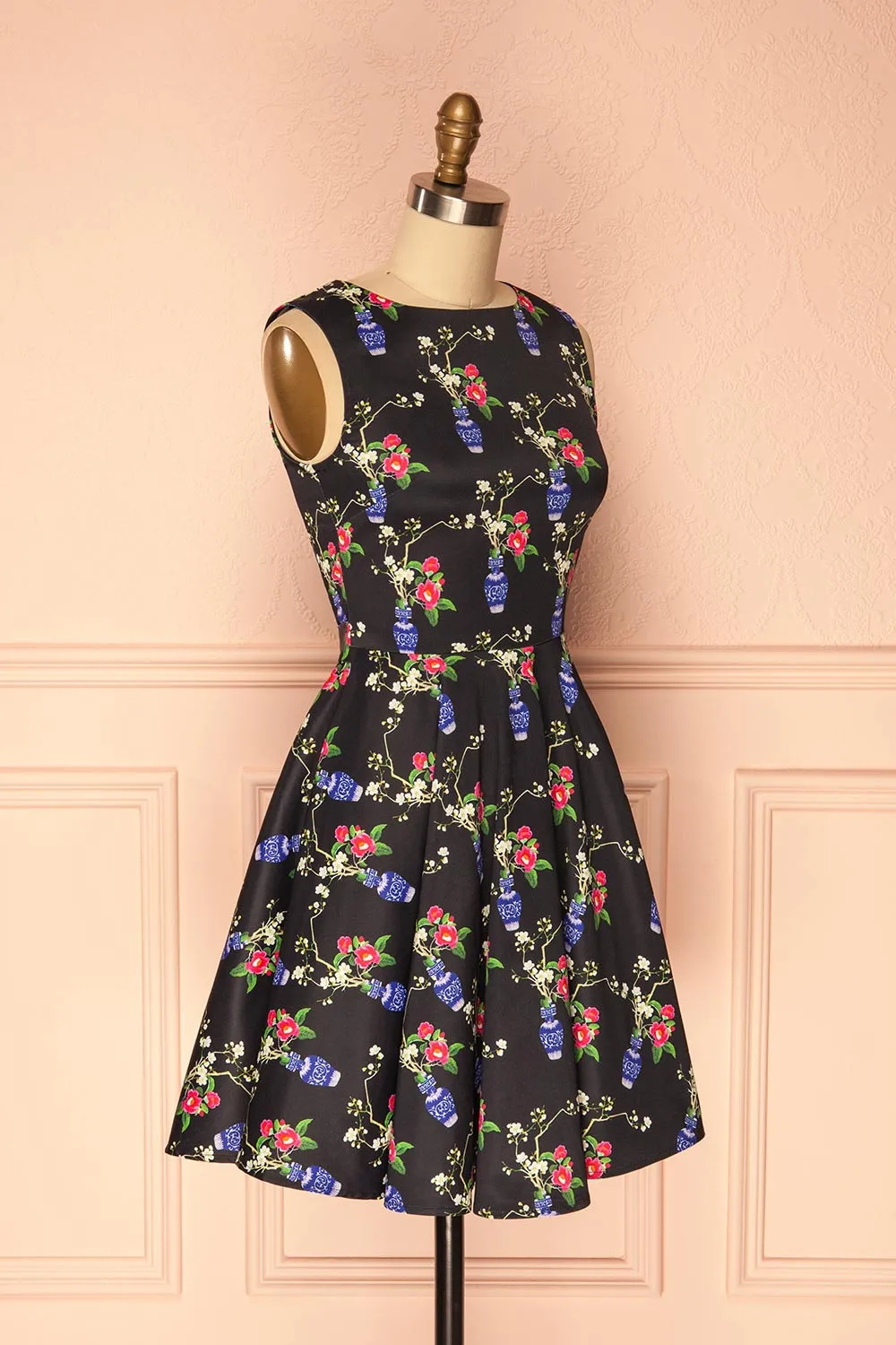 Lewande подростков милые Цветочный принт Короткие Homecoming платье подружки невесты