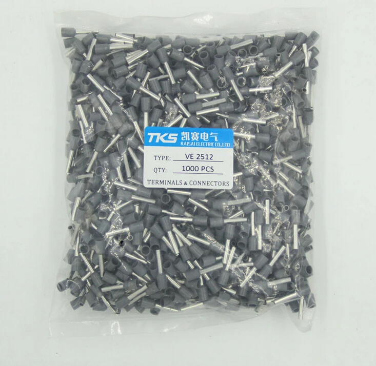 E2512 14 AWG 2 5 мм2 Изолированный концевой клеммный блок провод феррулестубулярные