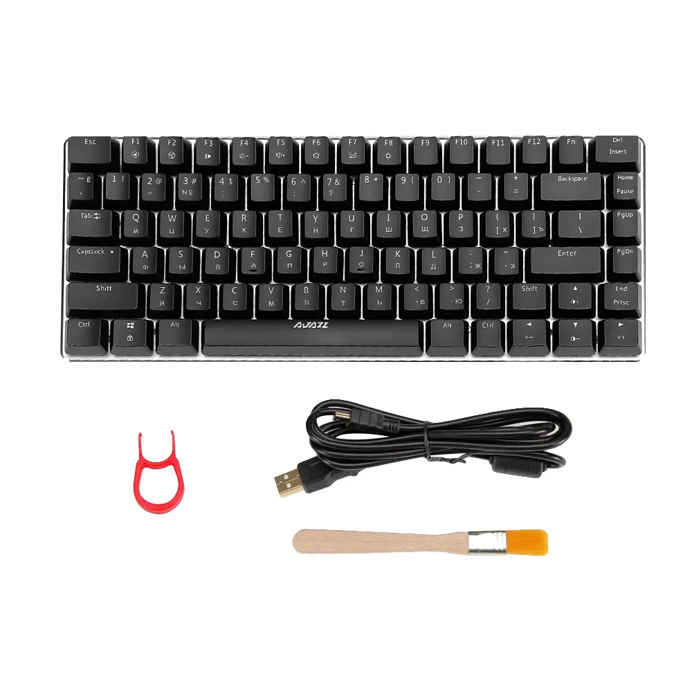 Ajazz AK33 Wired Gaming Mechanical Keyboard 82 Keys LED Backlit Adjustable Full Conflict-free | Компьютеры и офис