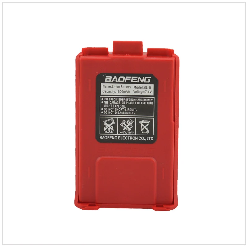 

Red Baofeng Radio Li-ion Battery DC7.4V 1800mAh for Baofeng UV-5R,UV-5RA,UV-5RB,UV-5RC,UV-5RD,UV-5E,TYT TH-F8