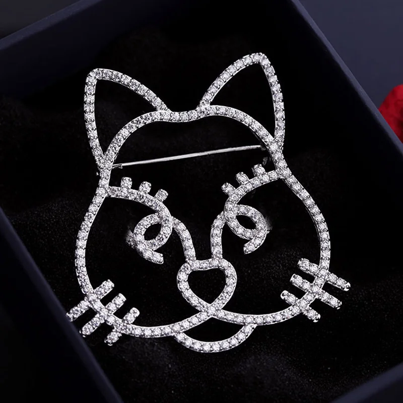 Корейская Симпатичная Модная брошь LuxJuly в виде кота из мультфильма для мужчин и