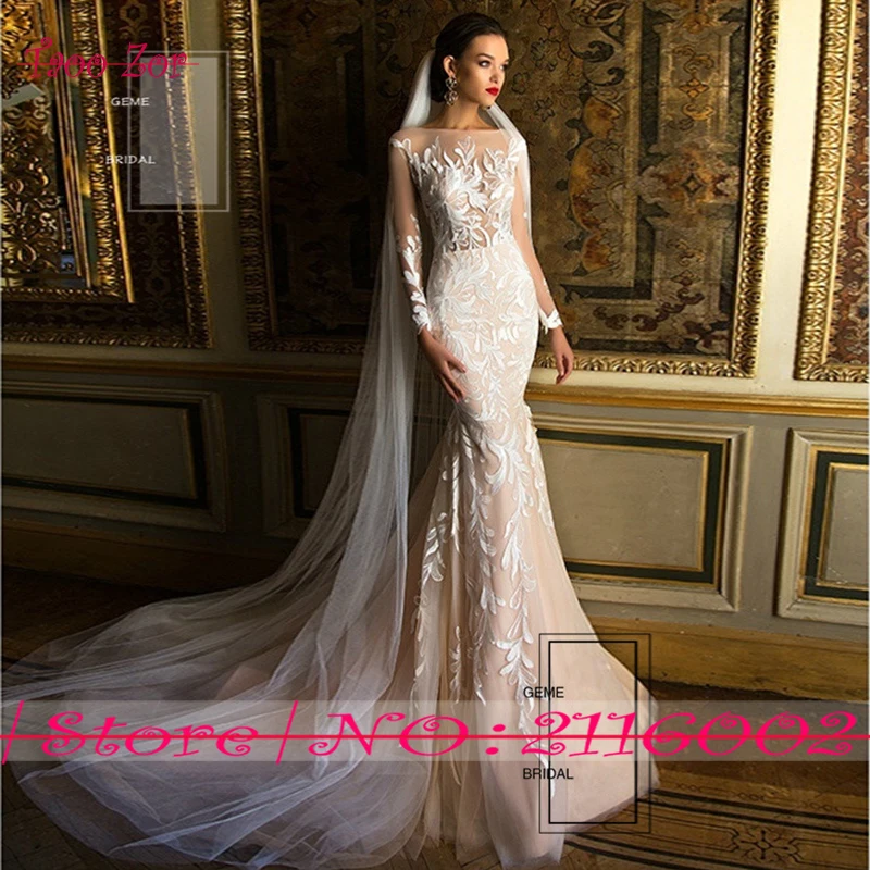 Taoo зор свадебное платье 2018 Винтаж Русалка Кружева Аппликации Robe de Mariage Sexy Back