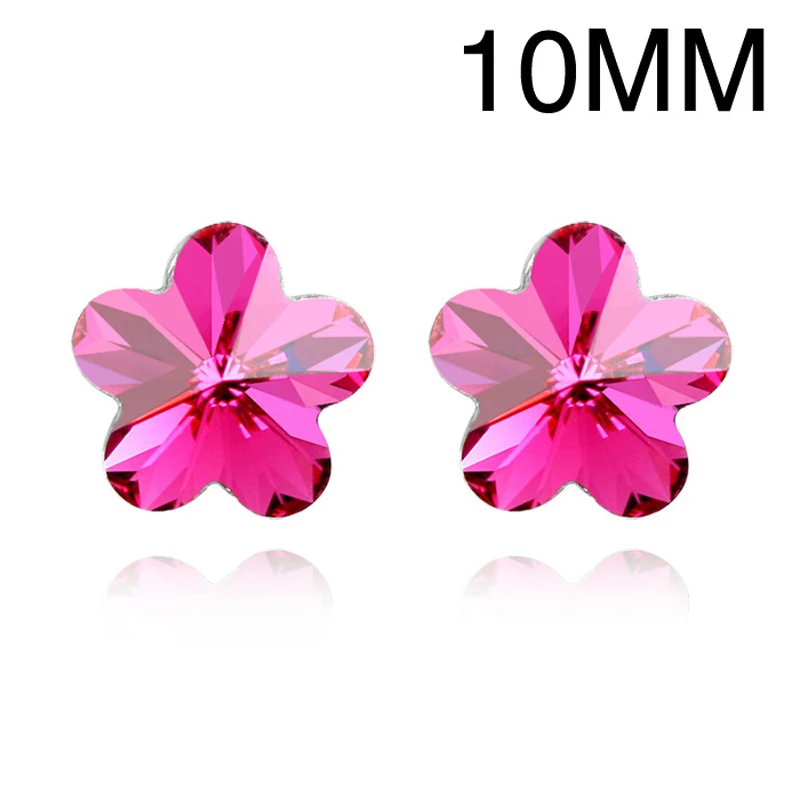 11.11 Sale Nickel Free Flower Design Austrian Crystal Jewelery Small Famous Brand Stud Earrings Best Christmas Gift for Women | Украшения и