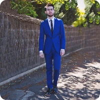 royal blue men suits gentleman wedding suits groom custom tuxedos best man blazer prom slim fit formal 2pieces terno masculino