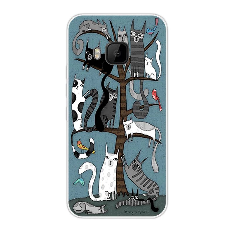 Протектор чехол для HTC One M9 Coque 5." DIF Cat Дизайн силиконовый чехол для Fundas HTC One M9 крышка кремния Вернуться Телефонные чехлы