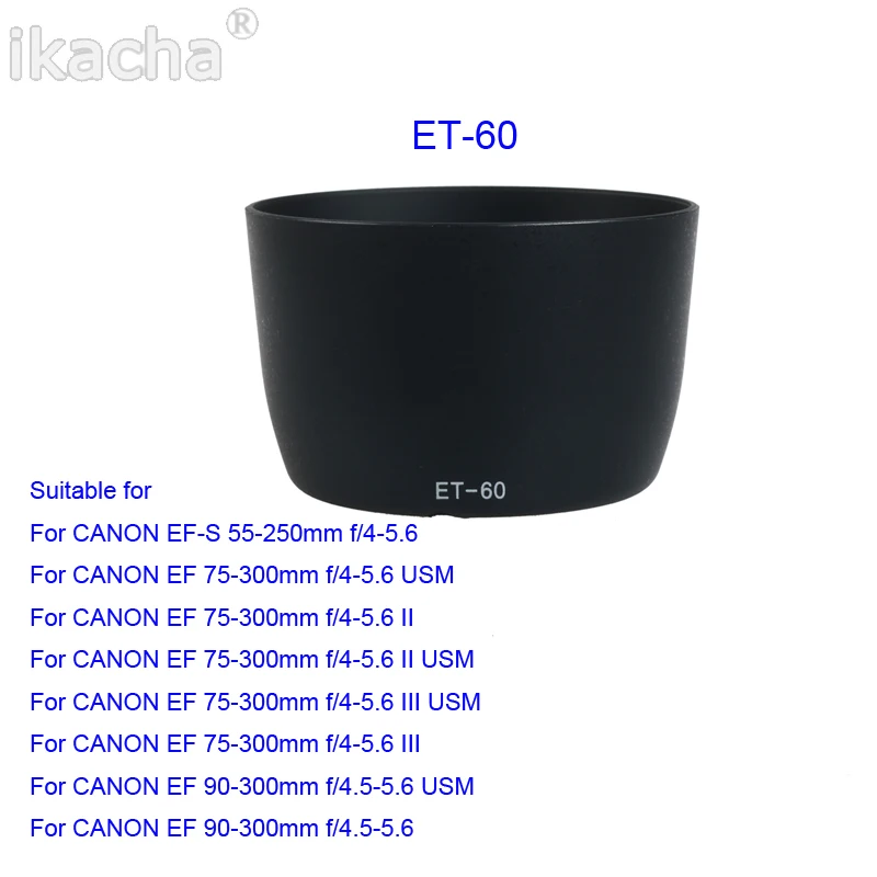 EW-60C ET-60 ES-62 EW-73B EW-78D ET-60 II EW-63C EW-63 II Камера бленда объектива для Canon Камера объектив