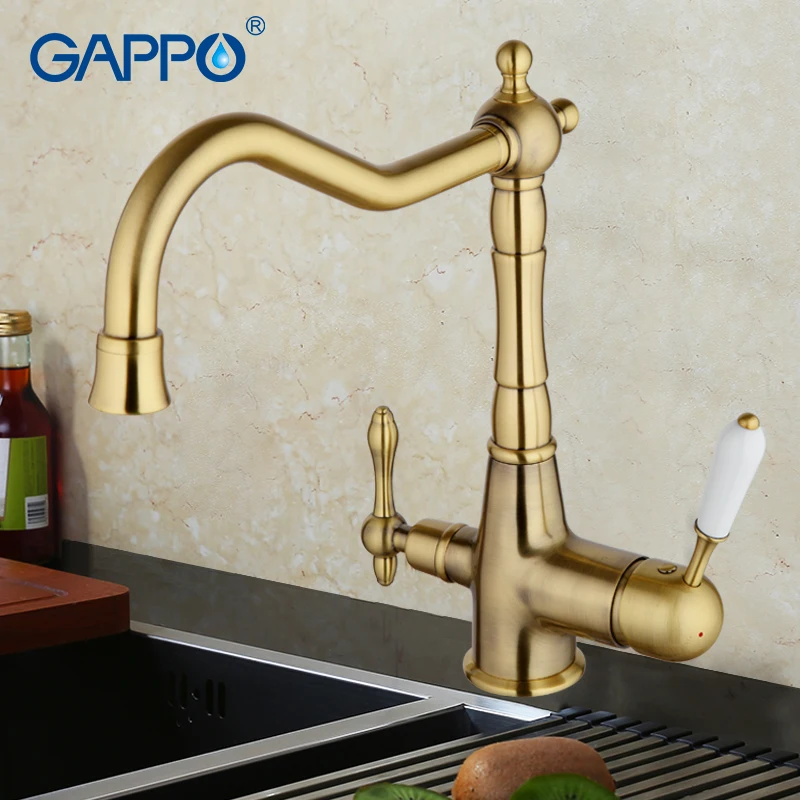 GAPPO смеситель для воды, кран для кухни, латунный кухонный смеситель для раковины, хромированный кухонный смеситель, одиночный бронзовый кран для воды, torneira cozinhaGA4536