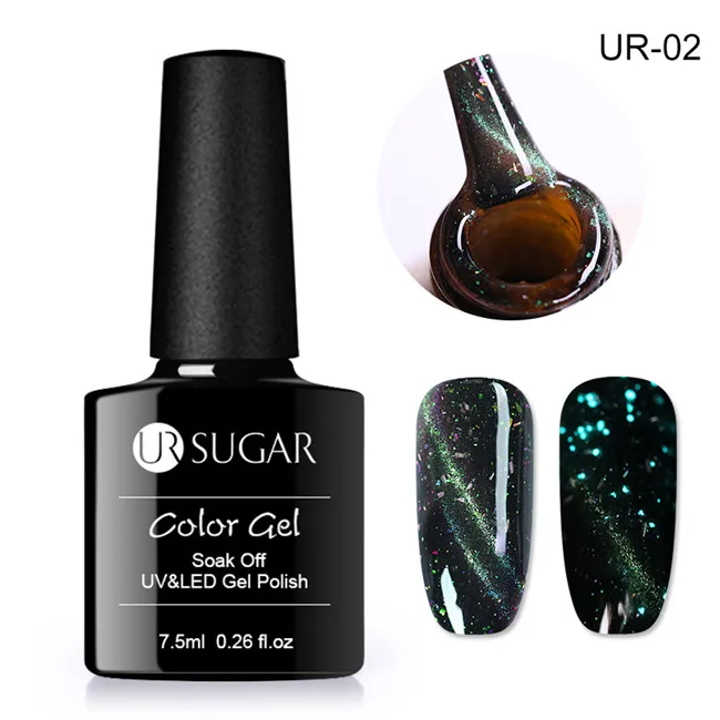 starry2 Ur Sugar 5 мл кошачьи глаза Гель-лак для ногтей 5D Магнитный впитывающий УФ-гель Сияющий фиолетовый синий Магнит "сделай сам" Гель-лак для маникюра - Цвет: starry2