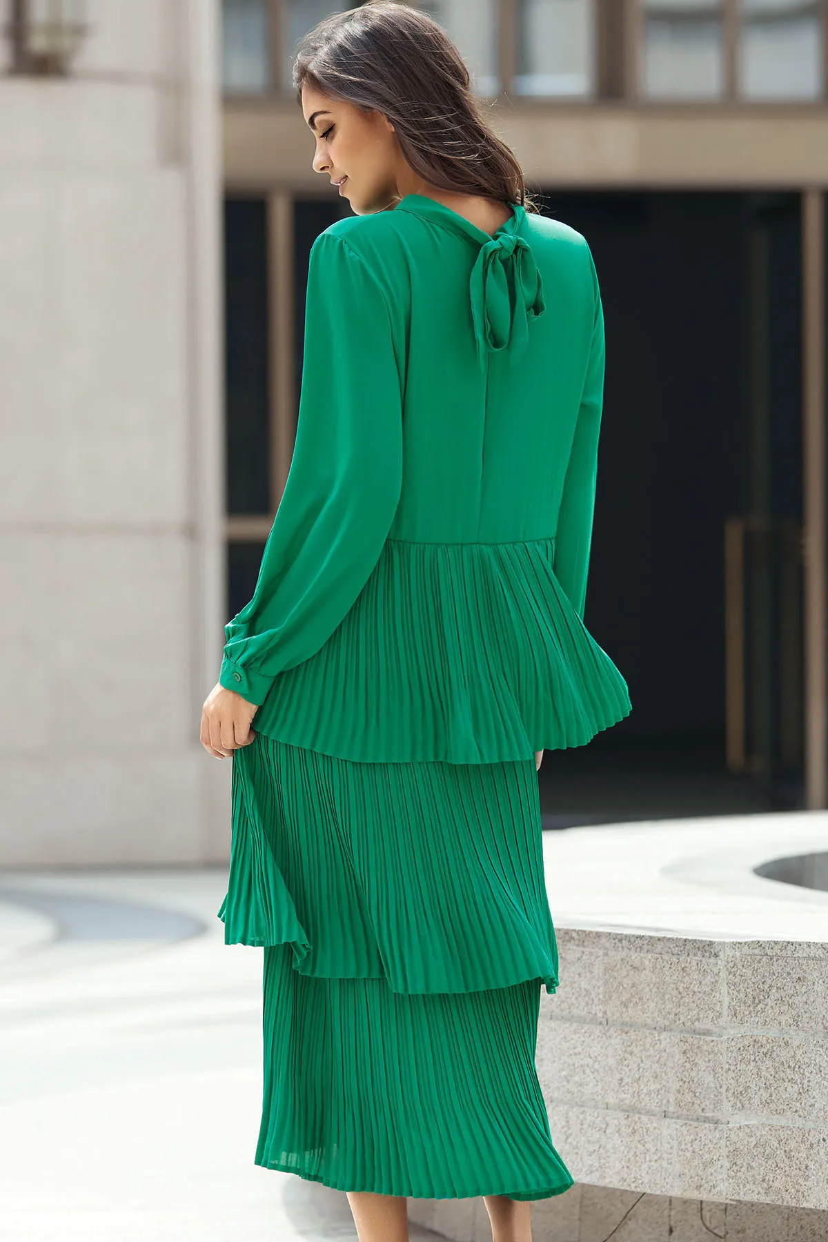 ZAFUL винтажное милое длинное платье с оборками женское элегантное круглым вырезом