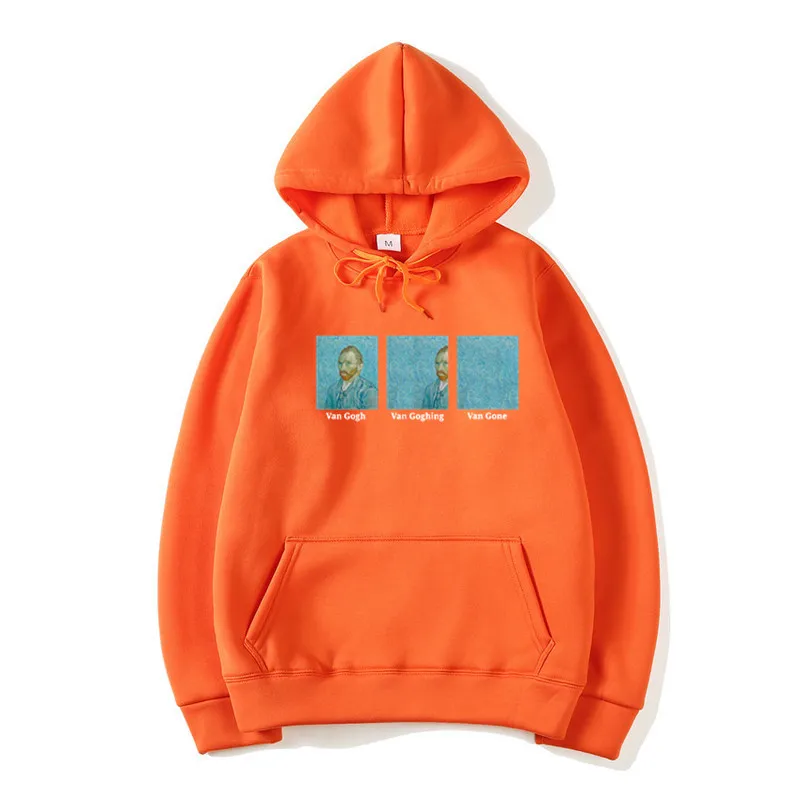 T119W-orange Мужская толстовка с капюшоном Ван Гога, женские свитшоты Харадзюку, толстовки с капюшоном, уличная толстовка с капюшоном, черная толстовка с капюшоном - Цвет: T119W-orange