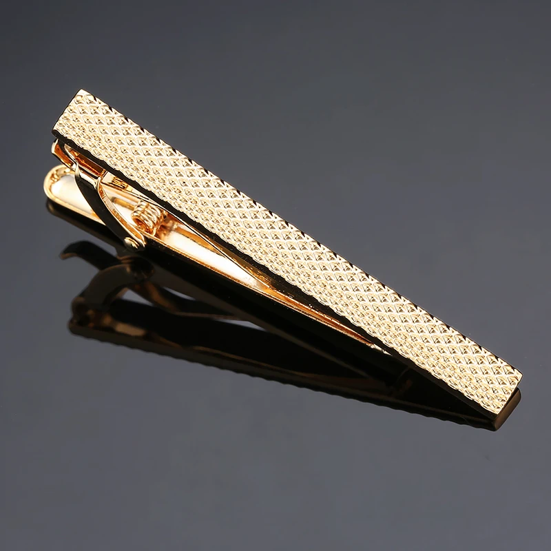 High quality Men's Tie Bar gold Tie clip for men's Hand engraving fashion French accessories for wedding gifts Brand jewels