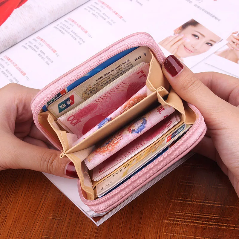 Модный Мини кожаный кошелек для монет сумка с застежкой молнией брелок ключей