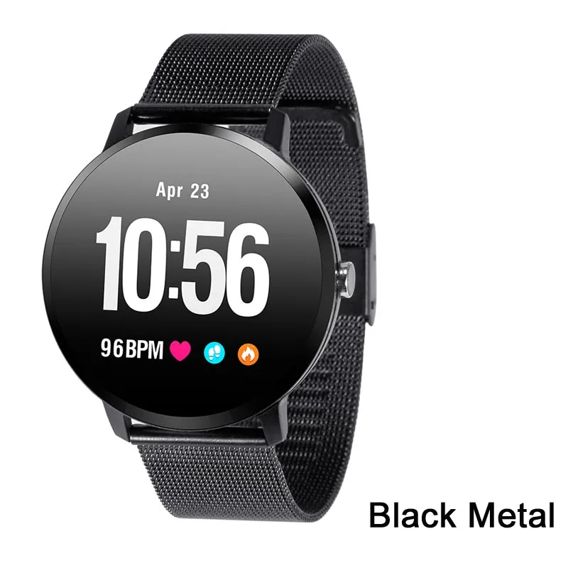 metal black Greentiger V11 Смарт-часы из закаленного стекла фитнес-трекер спортивные Смарт-часы IP67 водонепроницаемый монитор сердечного ритма для мужчин и женщин - Цвет: metal black