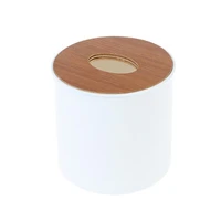 bf040 high grade multilayer wood box lid round wooden cover napkin box fashion tissue box 13 513cm free shipping