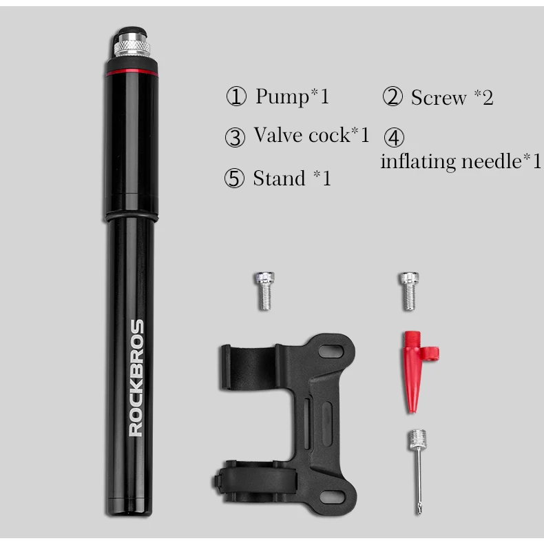 ROCKBROS велосипедный насос алюминиевый сплав 150PSI/26psi мини воздушный насос высокого давления для велосипеда Велоспорт шин насос MTB