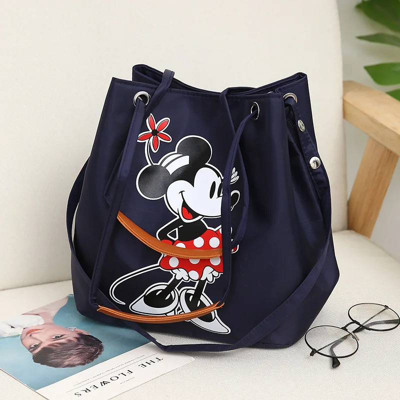 Disney женская сумка на плечо, модная оксфордская сумка, Микки Маус, дамская сумка, большая емкость, Минни, Повседневная сумка на плечо, для покупок