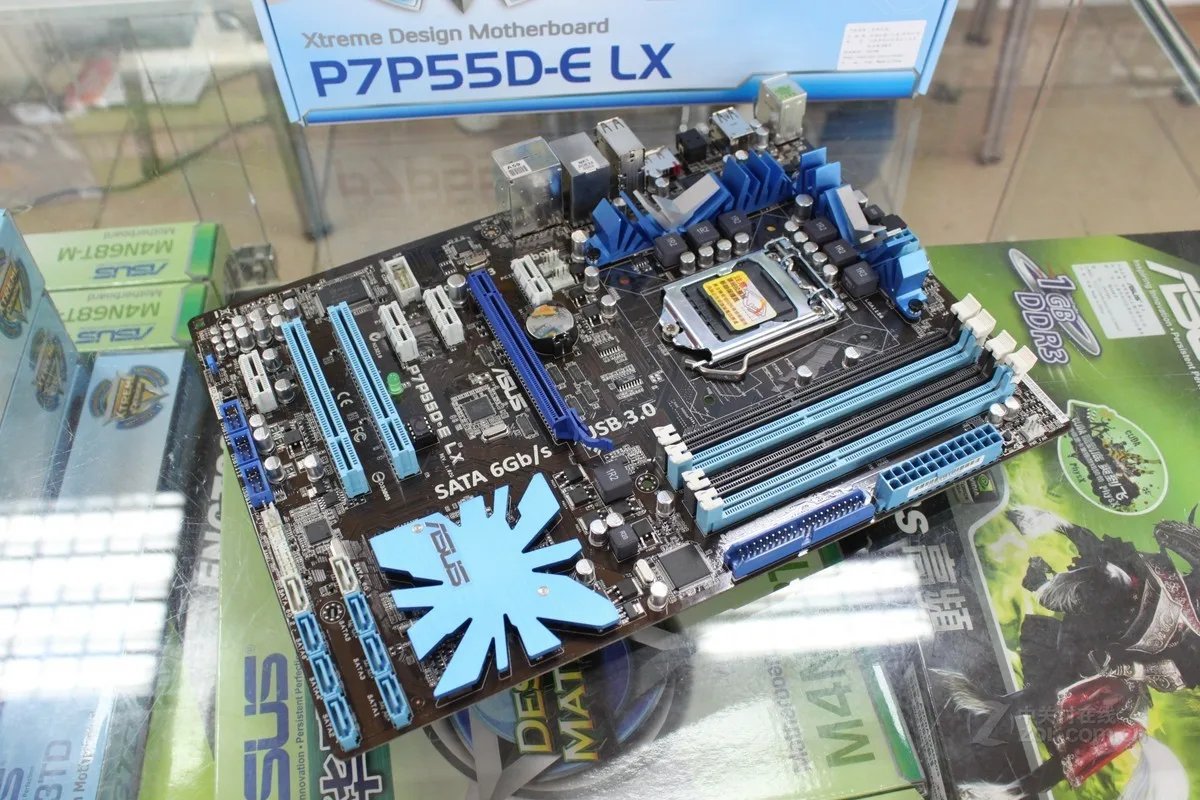 Asus P7P55D-E LX настольная материнская плата P55 Socket LGA 1156 i3 i5 i7 DDR3 16G ATX UEFI биос оригинальная б/у материнская плата в продаже