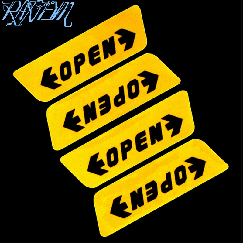 4 шт./компл. укладки отражающей дверь открытой Предупреждение наклейки для Dacia duster