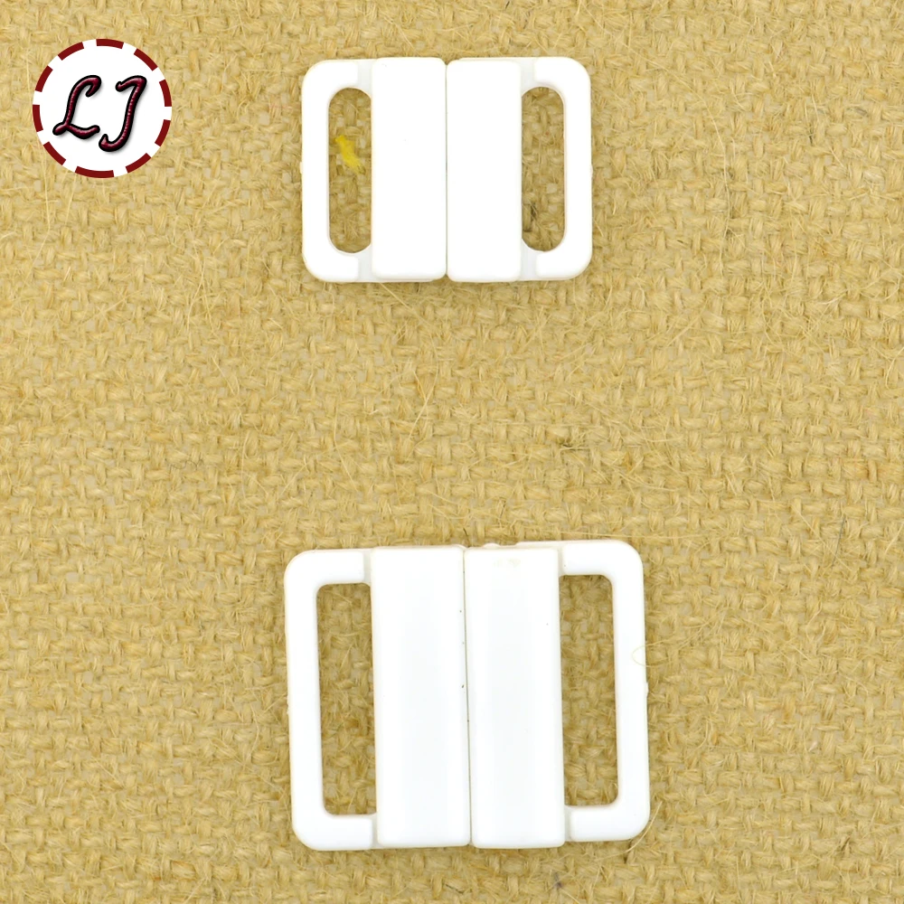 10 шт./лот 14 мм/20 мм пластиковая белая прямоугольная лента для рукоделия застежка