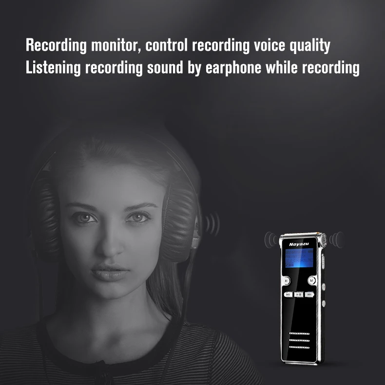 Noyazu 906 перезаряжаемый 8 ГБ Цифровой Аудио Звук Диктофон MP3 плеер Высокое качество Мини Цифровая запись голоса