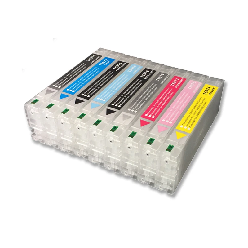 9 Цвета T5961-T5969 перезаправляемый картридж + 1 шт. Resetter для Epson 7890 9890 7908 9908