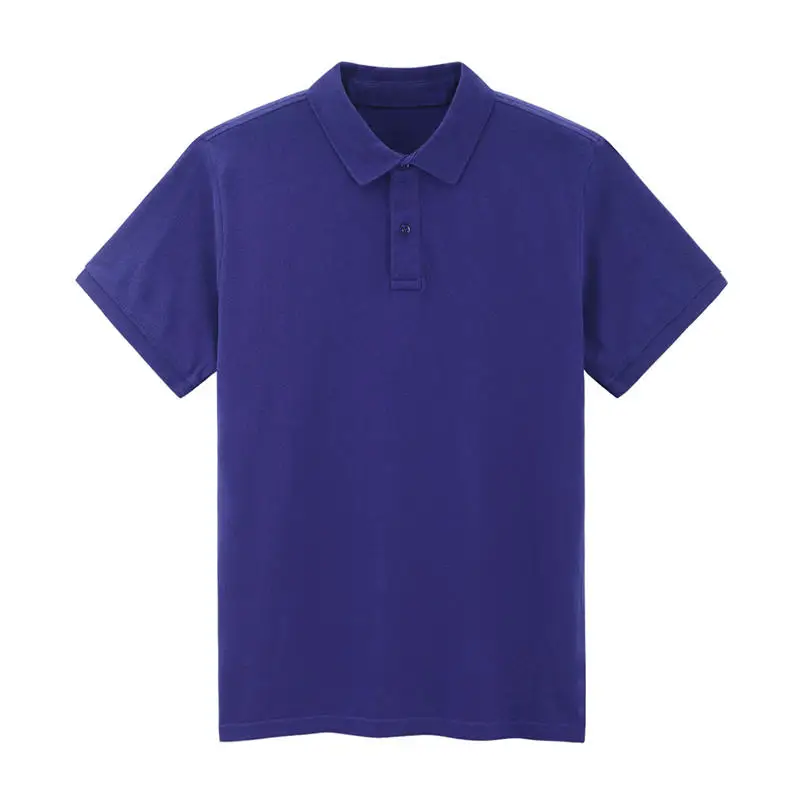 Dark Blue Новинка, летние мужские рубашки поло, качественная хлопковая короткая однотонная мужская рубашка поло для мужчин и женщин, китайская брендовая одежда, приталенная S-3XL - Цвет: Dark Blue