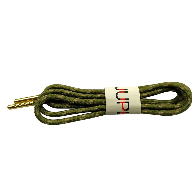 JUPHAIR спортивные круглые шнурки с металлической головкой, подходят для всех видов спорта, беговые кроссовки, шнурки для обуви, волнистые полосатые полиэфирные шнурки