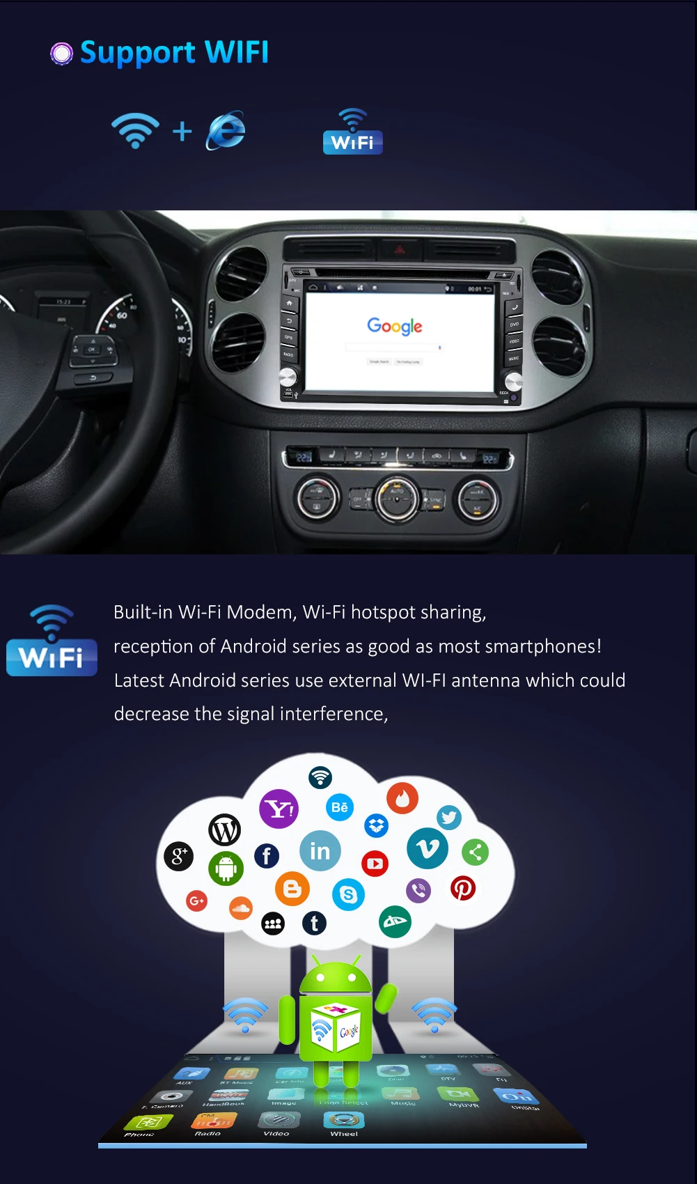 2 din android 9,0 Автомобильная магнитола стерео для универсальной 2din Автомагнитола автомобиля dvd gps навигация рулевое колесо Wifi карта