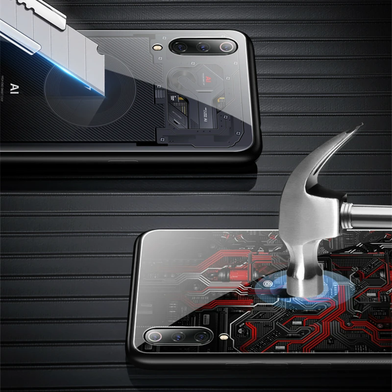 Стеклянный чехол для Redmi Note 8 Pro/Xiaomi 9 SE чехол из закаленного стекла силиконовый защитный полный чехол s для Xiaomi 9 Pro