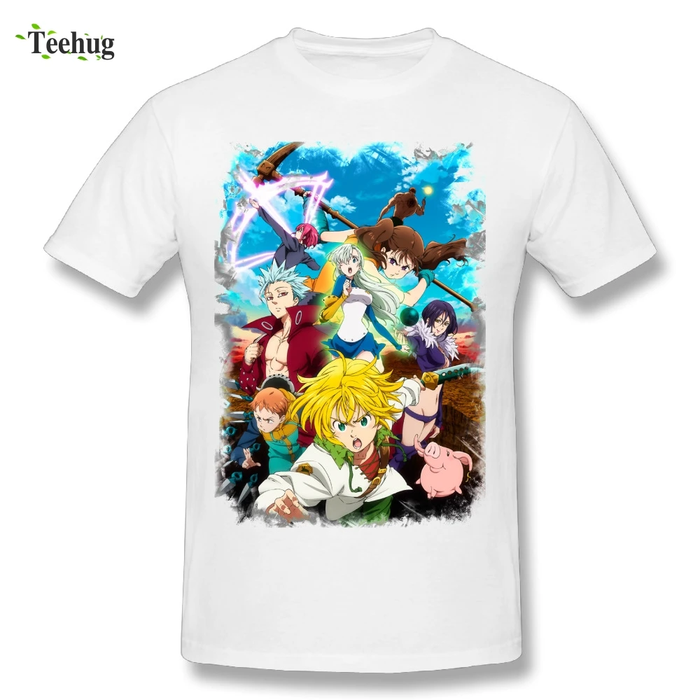 

3D Print Men's The Seven Deadly Sins Graphic Cotton T Shirt Summer Leisure Plus Size T-shirt