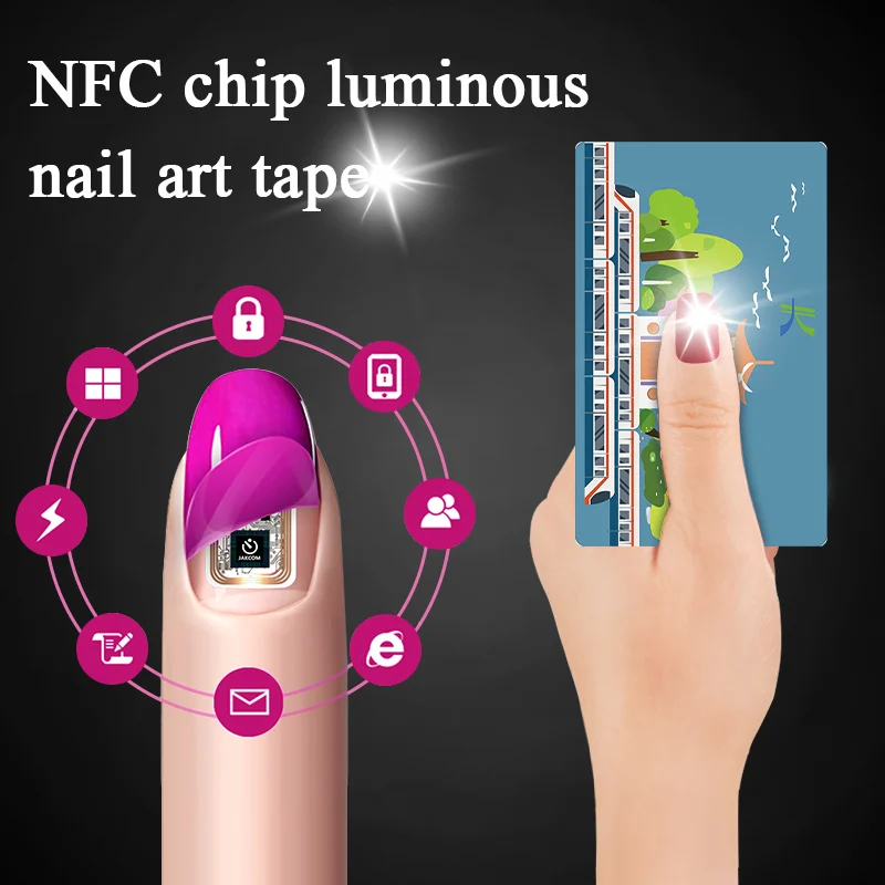 Четыре лилии 2 пары/компл. NFC наклейки для ногтевого дизайна самодельные