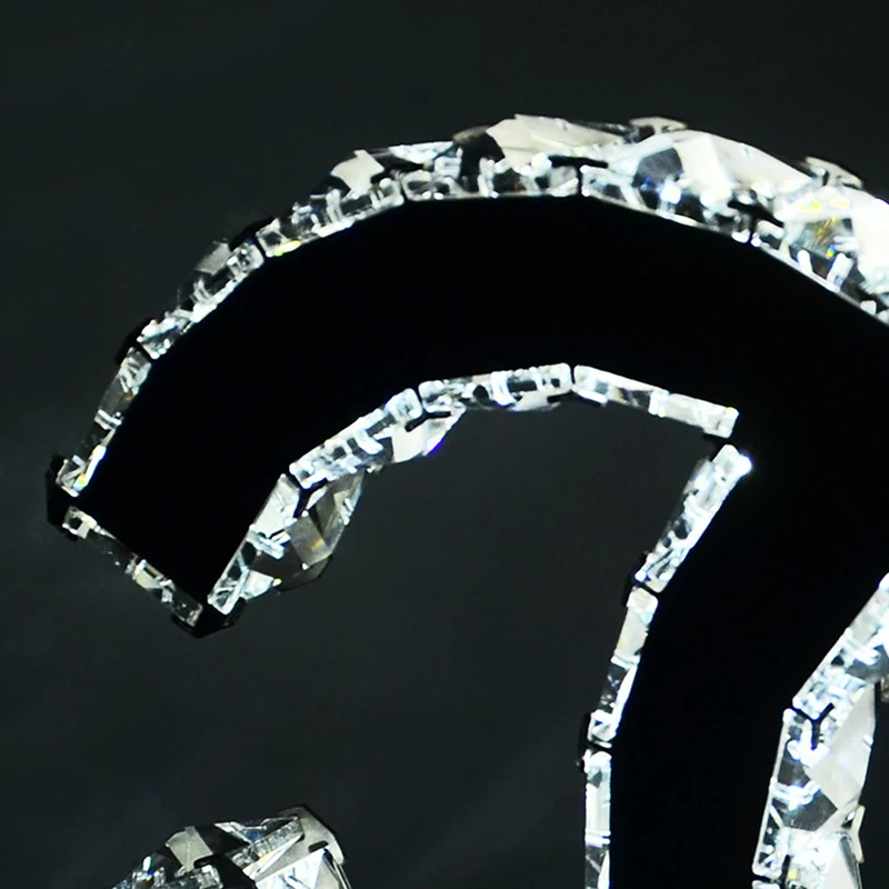 Роскошный K9 хрустальный Настольный светильник из нержавеющей стальной