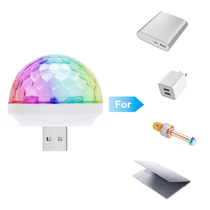 Мини USB вечерние светильник s диско шар профессиональный микрофон Аксессуары стробоскоп сценический светильник для E106 караоке микрофон