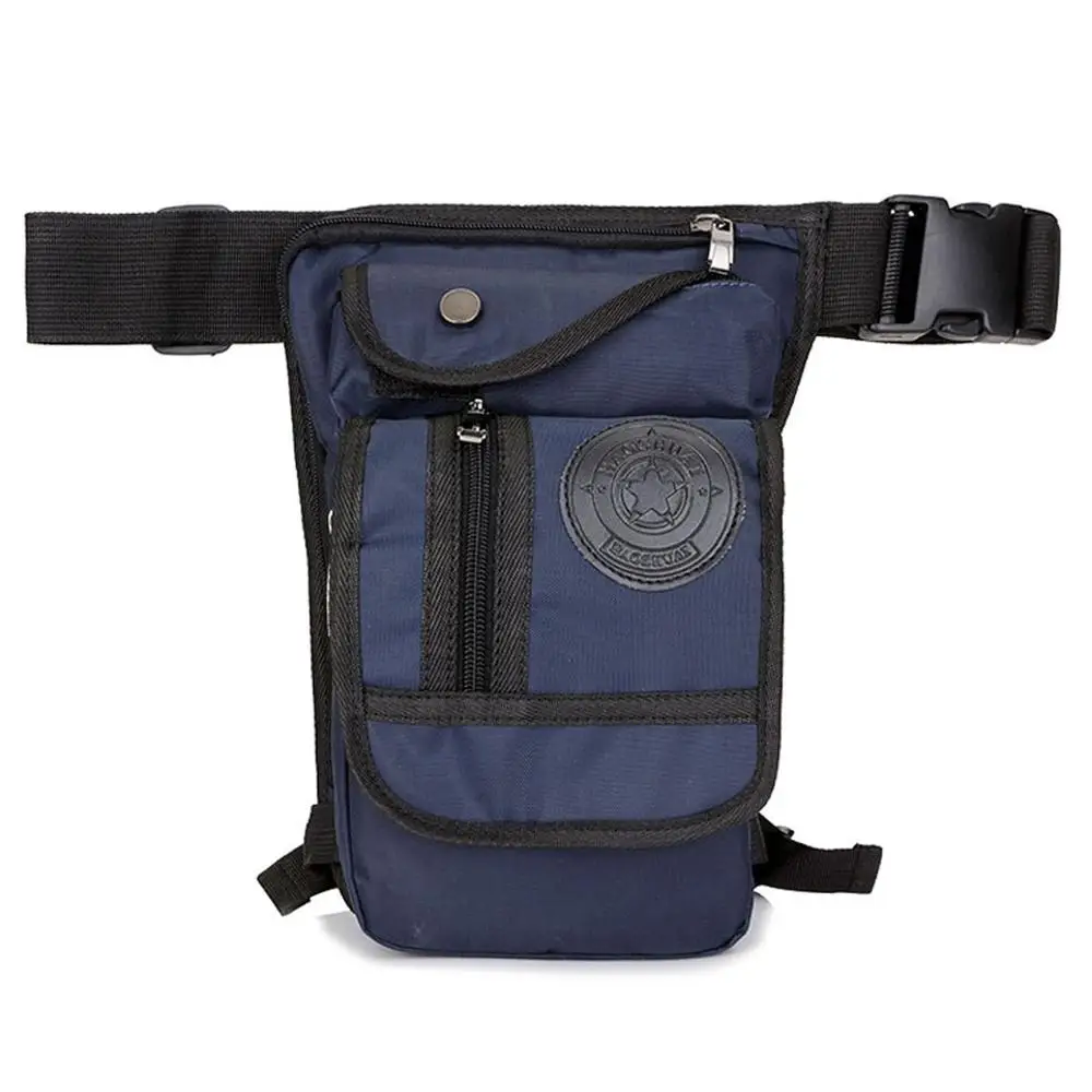 Navy Nylon Мужская винтажная поясная сумка с заниженной ногой, поясная сумка для бедер, Военная Тактическая Сумка для путешествий, мотоциклетная нейлоновая/парусиновая поясная сумка для верховой езды - Цвет: Navy Nylon