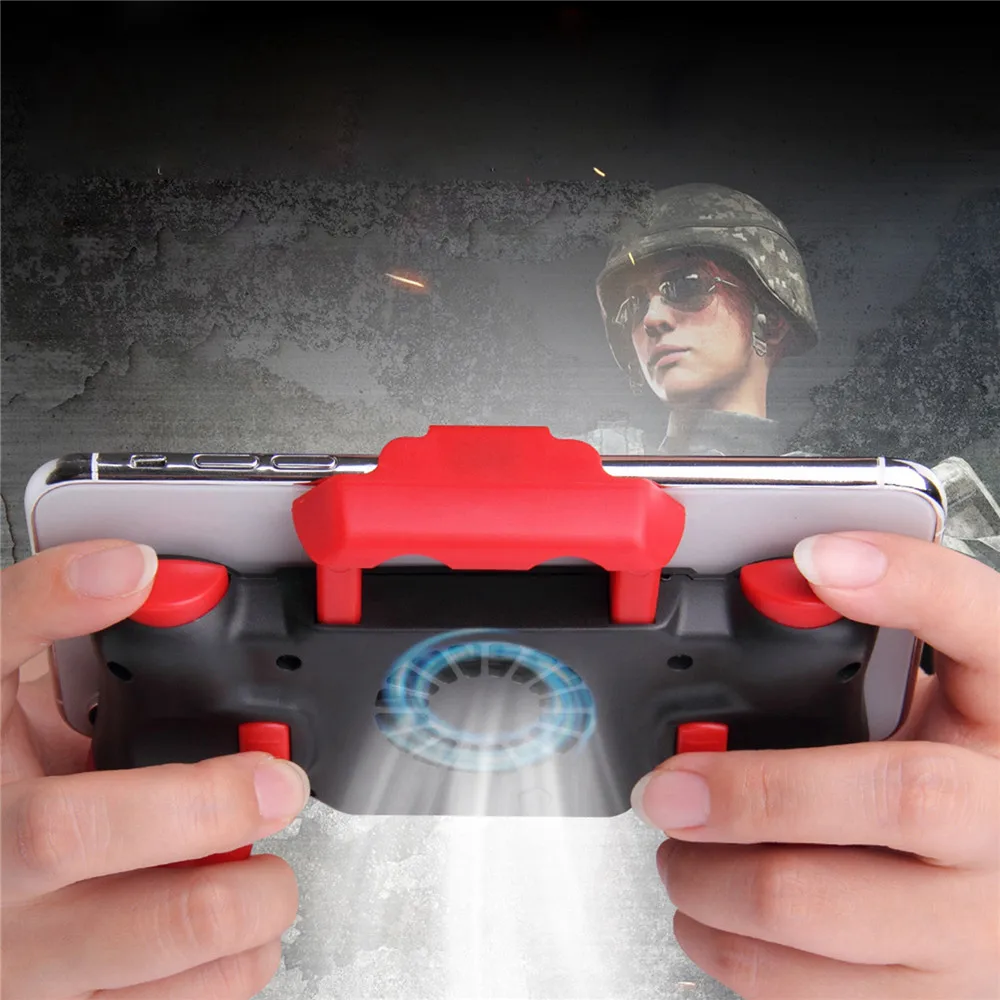 Bluetooth PUBG мобильный контроллер с кулером для iOS телефон F6 геймпад рассеивание тепла Охлаждение Вентилятор джойстик 800 мАч