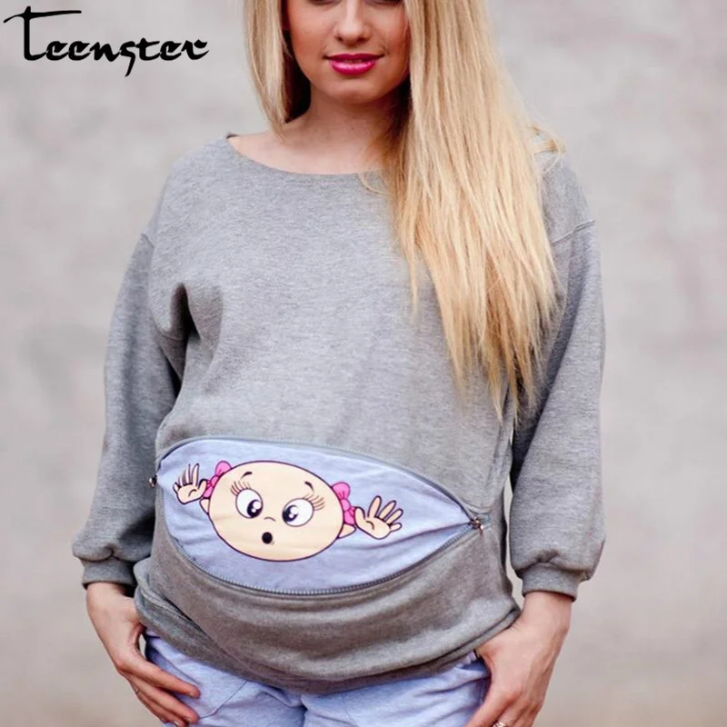 Одежда для беременных размера плюс Женская толстовка весенние - Цена: 1 228,63 руб.