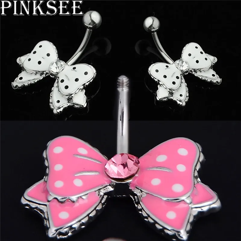 PINKSEE галстук-бабочка драгоценный камень кулон 316L хирургическая сталь кристалл