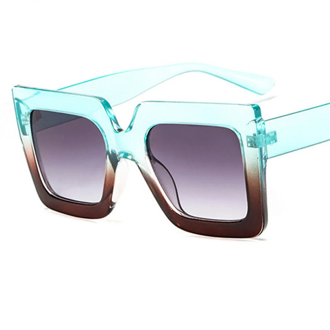 Модные квадратные женские солнцезащитные очки 6 видов цветов негабаритная