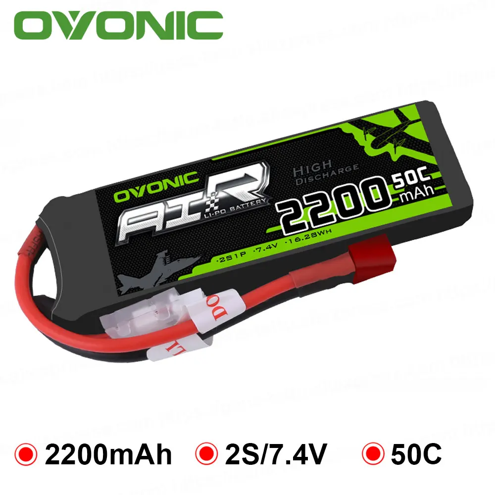 2 упаковки ovoic 8000mAh 4500mAh 5500mAh 3000mAh 2200mAh 50C 6S 4S 3S 2S Lipo аккумулятор для RC Heli Quad самолета автомобиля лодки - Цвет: 2200mAh 2S 50C