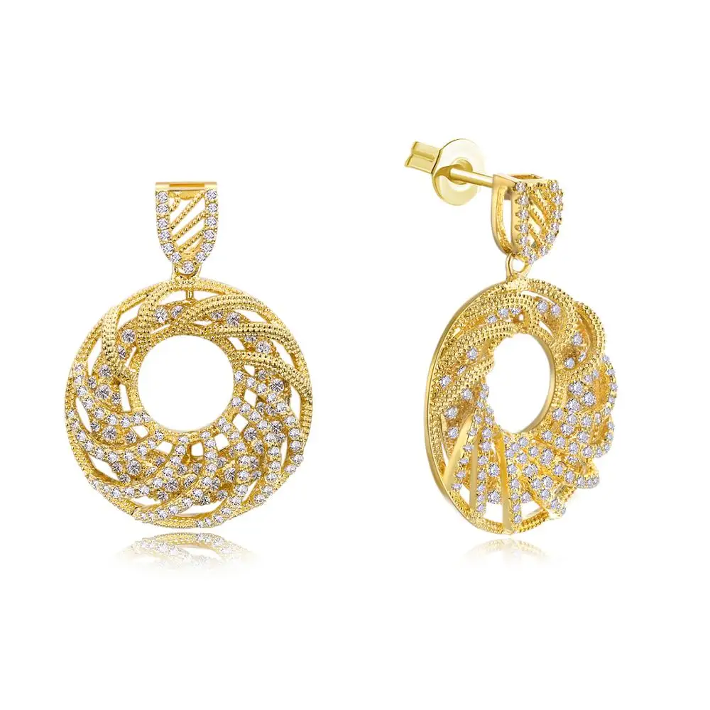 New Trendy Bridal Dangle Earring brinco feminino Round Shape Wedding party aretes largos Top Quality Banquet Drop earrings | Украшения и